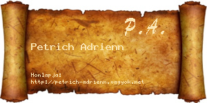 Petrich Adrienn névjegykártya